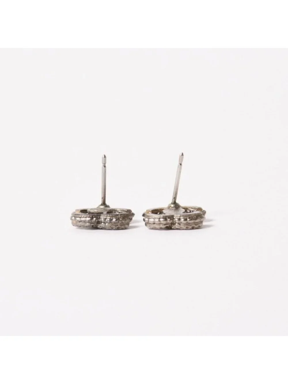 Chanel Earrings CC Logo Rhinestone Metal